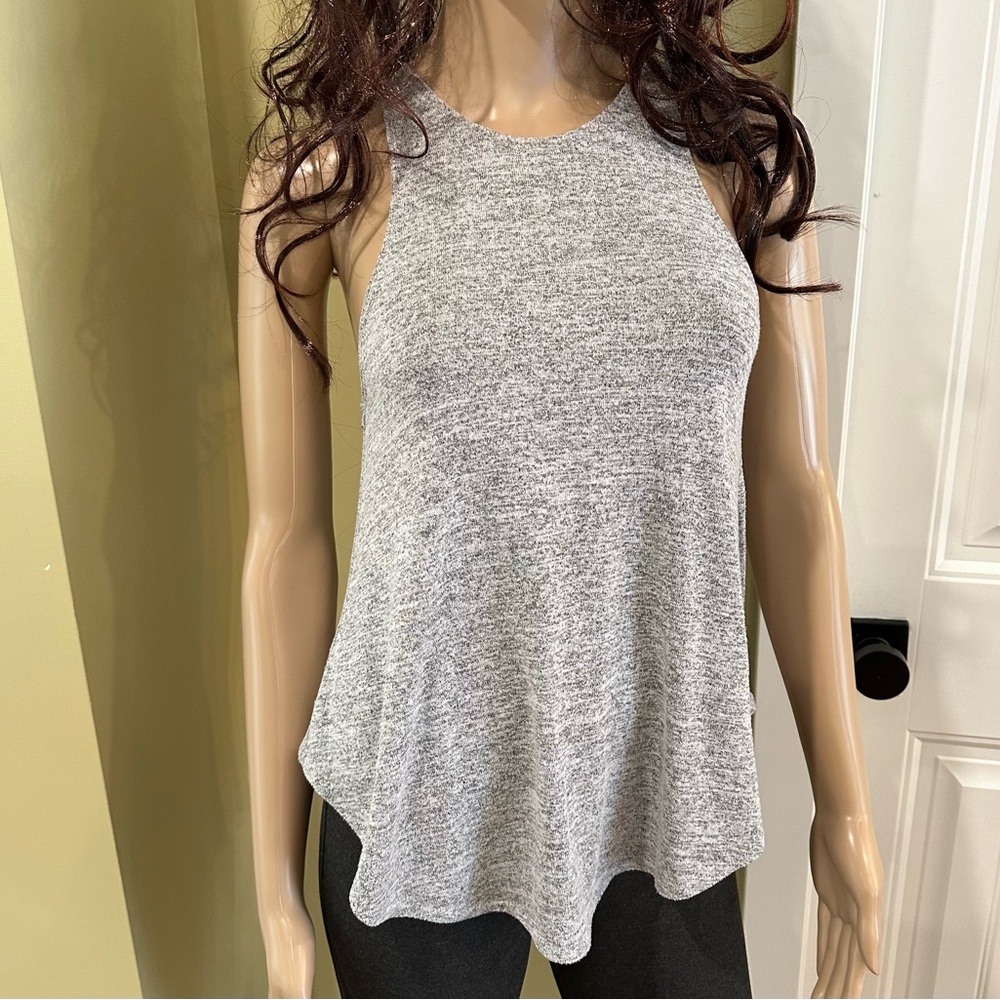 Aritzia Wilfred Gray Asymmetrical Relaxed Sweater Tank Top